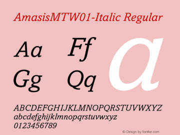 AmasisMTW01-Italic