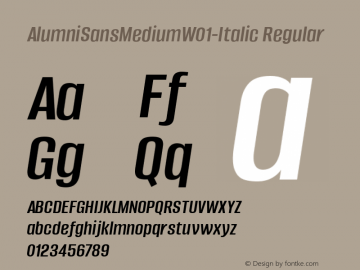 AlumniSansMediumW01-Italic