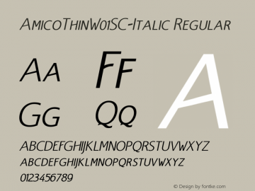 AmicoThinW01SC-Italic
