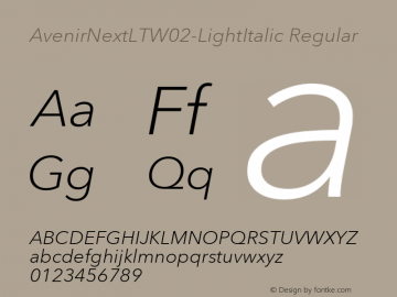 AvenirNextLTW02-LightItalic