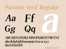 Passion serif