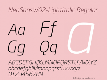 NeoSansW02-LightItalic