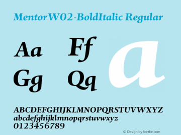 MentorW02-BoldItalic