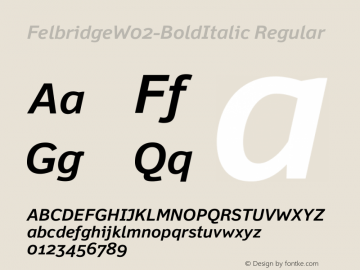 FelbridgeW02-BoldItalic