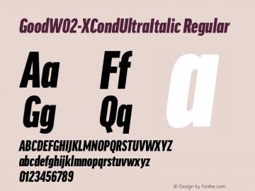 GoodW02-XCondUltraItalic