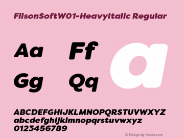 FilsonSoftW01-HeavyItalic