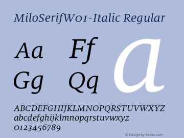 MiloSerifW01-Italic