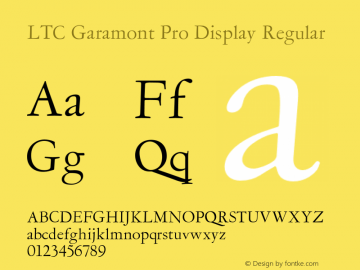 LTC Garamont Pro Display