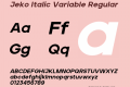 Jeko Italic Variable