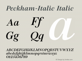 Peckham-Italic