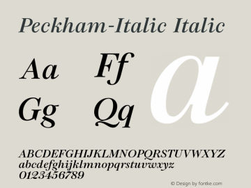 Peckham-Italic
