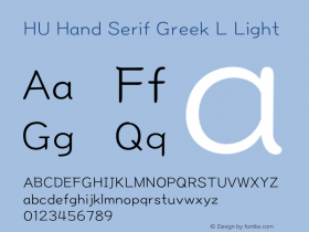 HU Hand Serif Greek L