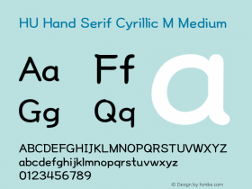 HU Hand Serif Cyrillic M