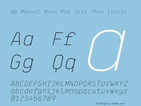BB Manual Mono Pro Text