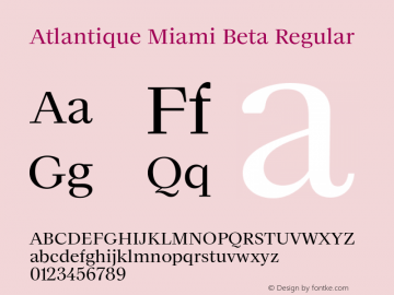 Atlantique Miami Beta