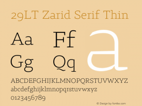 29LT Zarid Serif