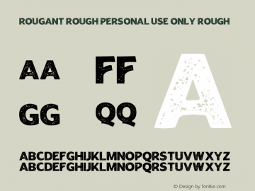 Rougant Rough PERSONAL USE ONLY