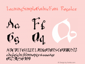 LeaningSimpleGothicFont