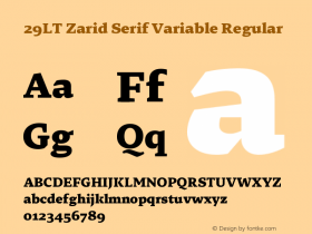 29LT Zarid Serif Variable