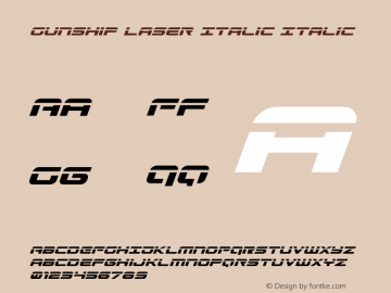Gunship Laser Italic