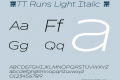 ☠TT Runs Light Italic