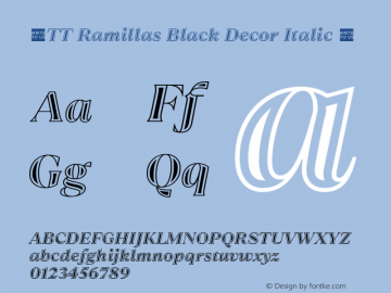 ☠TT Ramillas Black Decor Italic