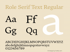 Role Serif Text