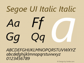 Segoe UI Italic