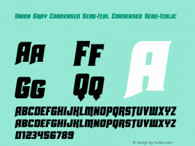 Union Gray Condensed Semi-Ital