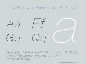 iCiel Helvetica Now Text