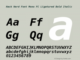 Hack Nerd Font Mono FC Ligatured