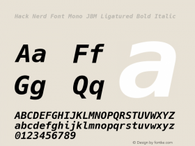 Hack Nerd Font Mono JBM Ligatured