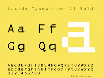 Lucida Typewriter 11