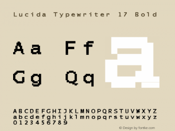 Lucida Typewriter 17