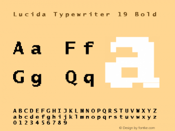 Lucida Typewriter 19