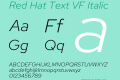 Red Hat Text VF