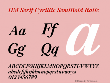 HM Serif Cyrillic