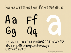 handwritingthaifont