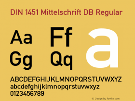 DIN 1451 Mittelschrift DB