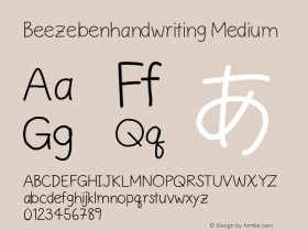 Beezebenhandwriting