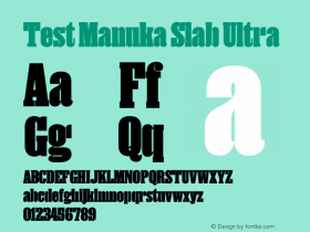 Test Manuka Slab