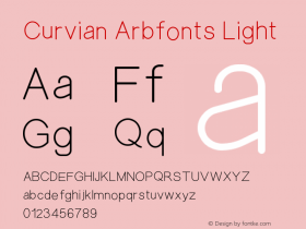 Curvian Arbfonts