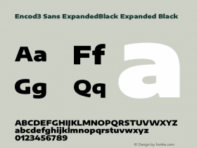 Encod3 Sans ExpandedBlack