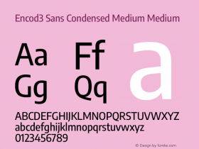 Encod3 Sans Condensed Medium