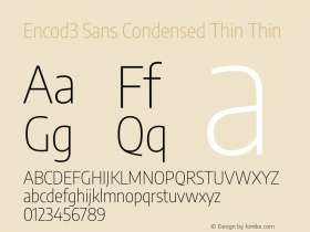 Encod3 Sans Condensed Thin