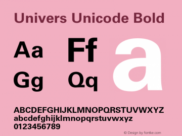 Univers Unicode