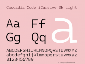 Cascadia Code iCursive Dk