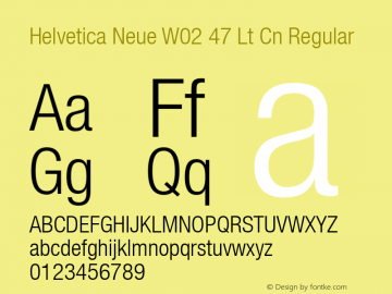 Helvetica Neue W02 47 Lt Cn