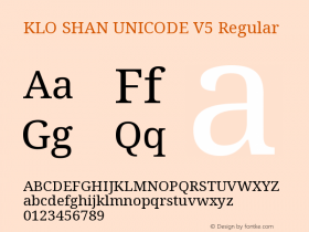 KLO SHAN UNICODE V5