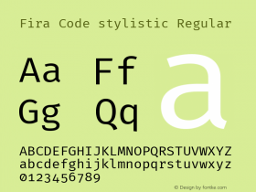 Fira Code stylistic